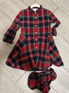 Ralph Lauren Red & Green Plaid Dress